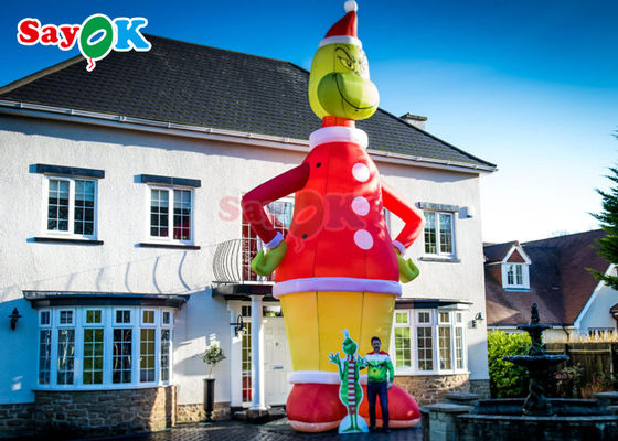 Aufblasbare Charakterballons Werbung Aufblasbare Grinch 9m 30ft Großer Weihnachtsmann Weihnachtsschmuck Cartoon