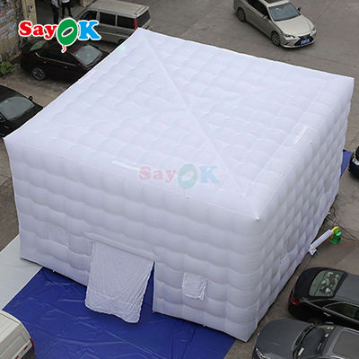 8m großes Kubus-Luftzelt LED 80 Personen Party Veranstaltung Aufblaszelt mit Luftbläser