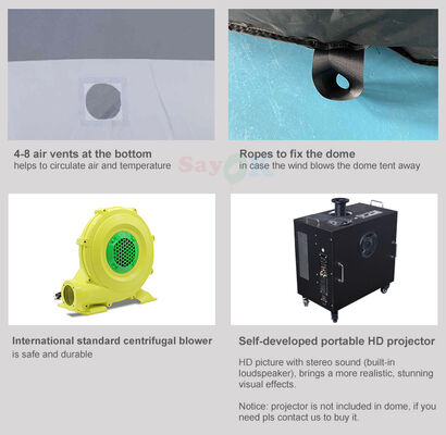 Gewerbliches Outdoor-Portables Planetarium aufblasbare Kuppelzelt 3d Aufblasbare Kuppel Astronomische Kuppel Galaxienzelt