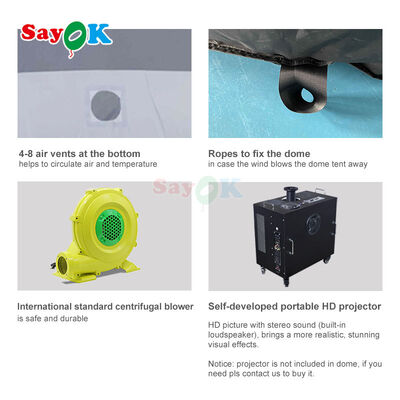 Sayok Digital Printing Portable aufblasbare Planetariumkuppel mit Projektor für den Schulbereich