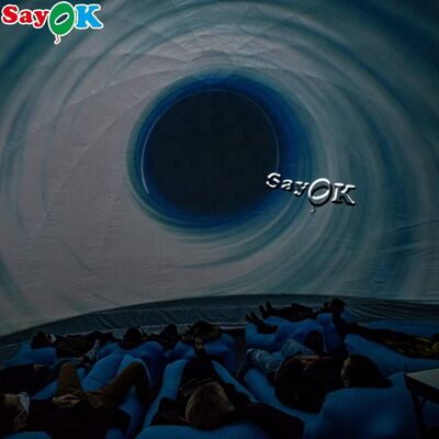 Schwarzes Projektionszelt mit Kuppel, aufblasbares Kino, Mobilplanetarium für die Schule