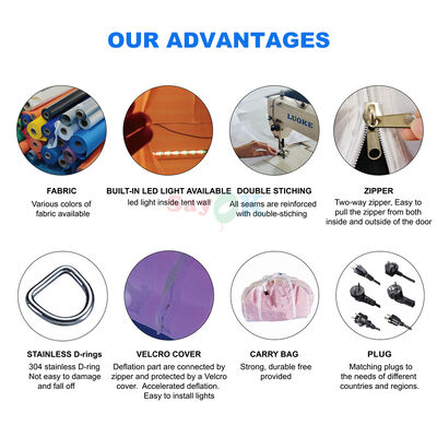 Sayok Große Werbezelt Außen Hochzeitsclub Partyzelt für 200 Personen Veranstaltungen mit LED