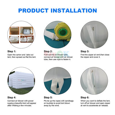 Sayok maßgeschneiderte moderne große Veranstaltungen im Freien Hochzeitsfeier Zelte großes aufblasbares LED-Zelt für 100 Personen