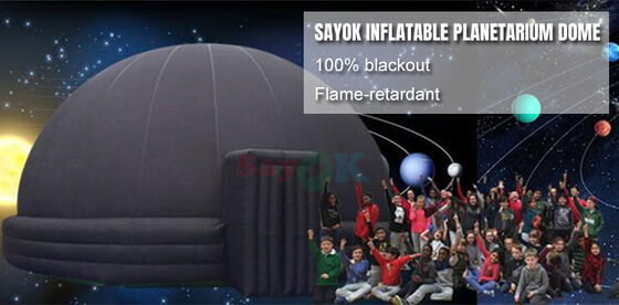 SAYOK Portable Aufblasbare 5m/8m Planetarium Projektion Kuppel Zelt Oxford Material mit Luftblaser PVC Fußbodenmatte für Schulveranstaltungen