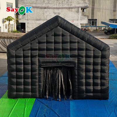 8mx6mx5mH Schwarz aufblasbares Discotent Portables Nachtclubzelt wasserdicht UV-beständig für Veranstaltungen im Freien