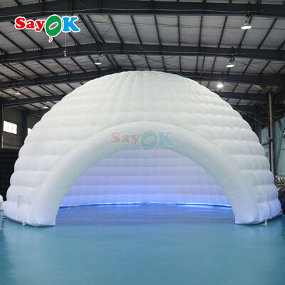 LED Lighting Waterproof Inflatable Dome Tent with Customizable Size for Outdoor Events