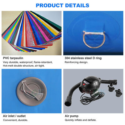 Individuelles, luftdichtes, aufblasbares PVC-Luftzelt für Poolpartys und Veranstaltungen im Freien mit flammhemmendem Material