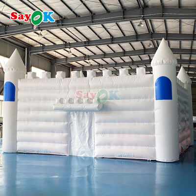 Custom White Flame-Retardant Waterproof UV Resistant Inflatable Castle Tent for Outdoor Weddings and Parties