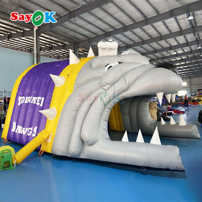 Customized Logo Inflatable Bulldog Tunnel Tent with Flame-Retardant and UV Resistant for Outdoor Football Sports