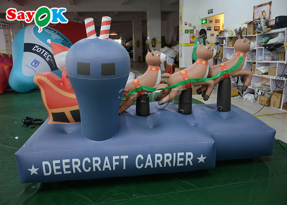 Drei aufblasbare Urlaubsdekorationen aus Rentieren