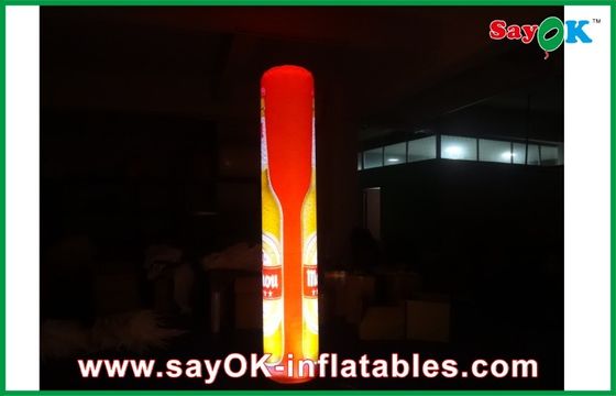 Aufblasbare Säule der Werbungs-LED, aufblasbare Lichtmast-Dekoration mit Logo-Drucken