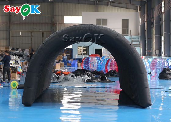 Aufblasbares Igloo-Zelt Schwarz 210D Oxford Stoff Aufblasbares Tunneltelt zur Ausstellung