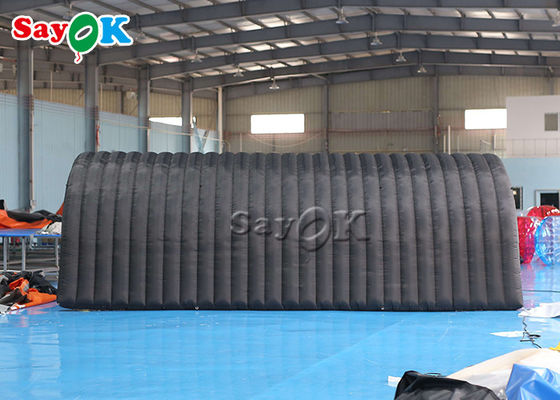 Aufblasbares Igloo-Zelt Schwarz 210D Oxford Stoff Aufblasbares Tunneltelt zur Ausstellung