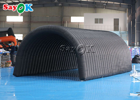 Aufblasbares Igloo-Zelt Schwarz 210D Oxford Stoff Aufblasbares Tunneltelt zur Ausstellung