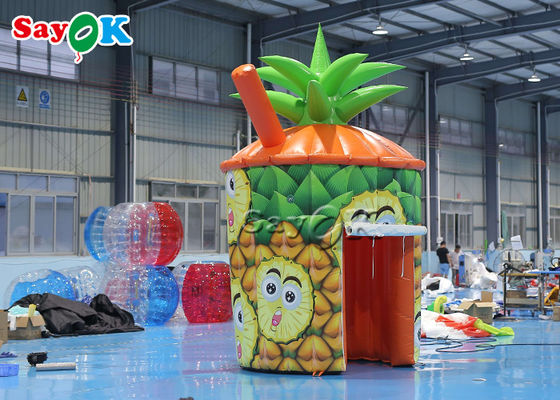 Aufblasbares Rasentelt PVC Ananas-Kiosk Portable Aufblasbare Booth mit Business-Blower